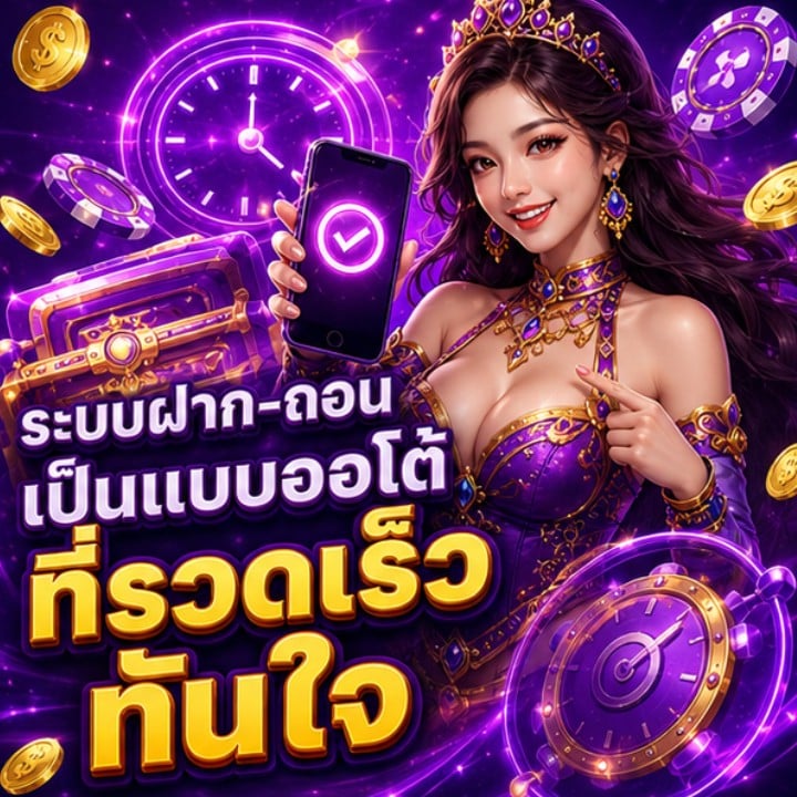 ระบบฝาก-ถอนเป็นแบบออโต้ที่รวดเร็วทันใจ